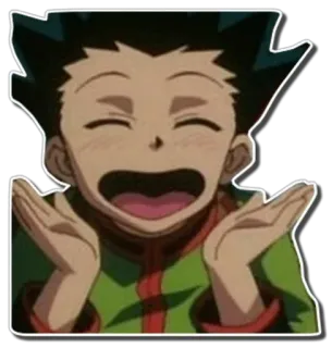 😅 Gon Freecss Hunter x Hunter アニメ, 漫画, ゴン=フリークス, HUNTER×HUNTER, 幸せ, 笑顔 telegram sticker