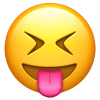 😝 이모지, 얼굴, 표정, 혀, 웃긴 telegram sticker