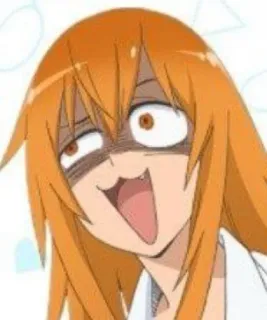 😭 Anime, Cartoon, Meme, Lustig, Ausdruck, Orange Haare, Überrascht telegram sticker