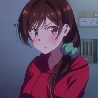 🧣 Chizuru Mizuhara Rent-A-Girlfriend Anime, Rent-a-Girlfriend, Chizuru Mizuhara, Cartone animato, Ragazza, Personaggio telegram sticker