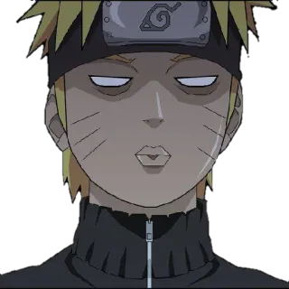 🥴 Naruto Anime, Manga, Naruto, Śmieszna mina, Kreskówka telegram sticker