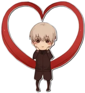 🕸 Anime, Chibi, Niedlich, Herz, Kawaii whatsapp sticker
