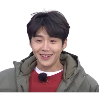😯 orang, senyum, pria, Korea, aktor, selebriti telegram sticker