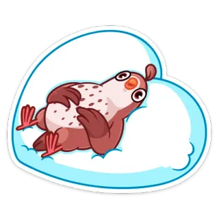☹️ burung, berbaring, hewan, kartun, imut, puyuh telegram sticker