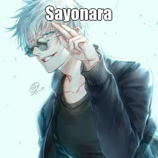 👋 Gojo Satoru Jujutsu Kaisen Sayonara Anime, Gojo Satoru, Jujutsu Kaisen, Sayonara, Okulary telegram sticker