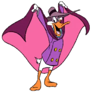 😏 Darkwing Duck dessin animé, canard, héros, animé, Disney, personnage whatsapp sticker