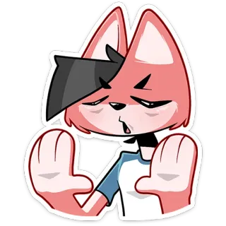 ⏺ desenho animado, personagem, animal, raposa, ilustração, adesivo telegram sticker