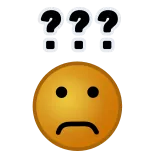 ❓ pytanie, zmieszany, emoji, smutny, wyraz whatsapp sticker