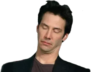 😴 Keanu Reeves Keanu Reeves, schlafend, Meme telegram sticker