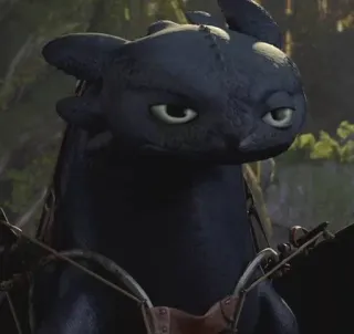 🌟 Toothless How to Train Your Dragon dragón, dibujos animados, furia nocturna, animado, lindo telegram sticker