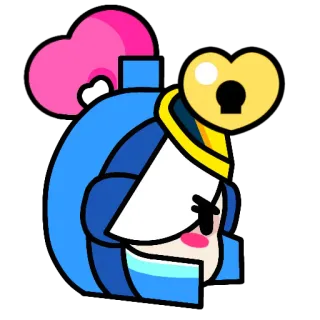 💛 Belle Brawl Stars 电子游戏, 角色, 贝儿, 荒野乱斗, 动画 telegram sticker