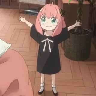 🥜 Anya Forger Spy x Family Anime, Cartoon, Kind, Personage, Meisje, Spy x Family, Anya Forger, Schattig telegram sticker