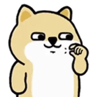 💬 perro, animal, dibujos animados, lindo, pegatina telegram sticker