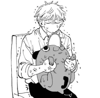 😰 Denji Chainsaw Man денджи, человек-бензопила, манга, аниме, почита telegram sticker