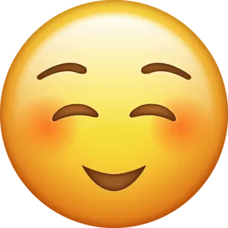 ☺️ emoji, smiley face, blush, happy, face telegram sticker