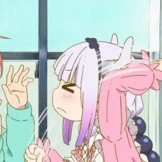 🍥 Kanna Kamui Miss Kobayashi's Dragon Maid Anime, Kanna Kamui, Drache, süß, kawaii telegram sticker