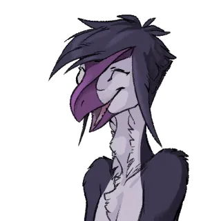 😄 Anthro, Pássaro, Personagem, Furry, Antropomórfico telegram sticker
