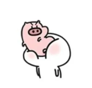 ✨ porco, bravo, desenho animado, animal, fofo, engraçado telegram sticker