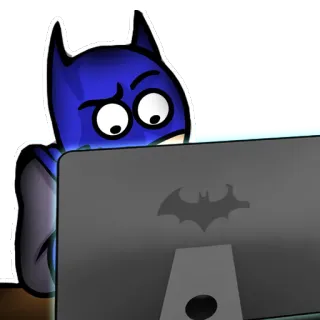 😑 Batman แบทแมน, ดีซีคอมมิกส์, ซูเปอร์ฮีโร่, คอมพิวเตอร์, การ์ตูน telegram sticker