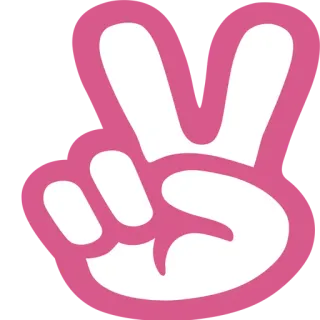 ✌ paz, sinal, mão, dedos, vitória telegram sticker