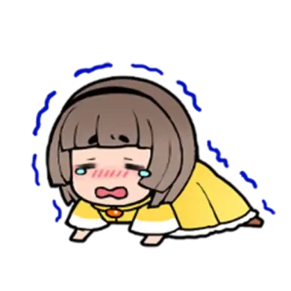 😢 crying, anime, sad, character, cartoon telegram sticker