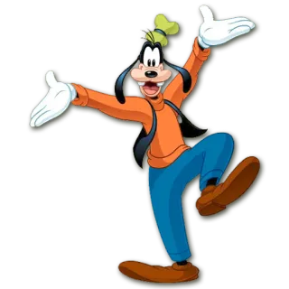 🙆 Goofy goffo, cartone animato, Disney, personaggio telegram sticker