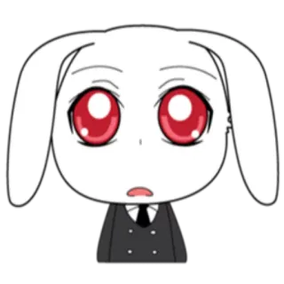 Koneko and Bunny Eye Red telegram stickers