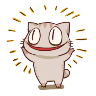 😃 gato, adesivo, comida, animação, fofo telegram sticker