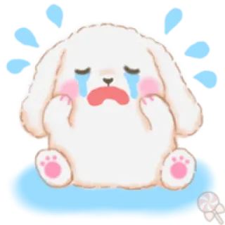 💕 泣く, 悲しい, 子犬, かわいい, 可愛い, 涙, エモい telegram sticker