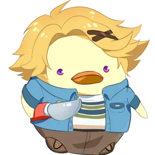 🔪 pegatina, dibujo animado, cuchillo, animal, amarillo telegram sticker