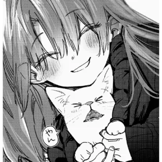 😁 やん Anime, Manga, Chica, Gato, Lindo telegram sticker