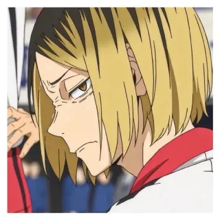 🌟 Kenma Kozume Haikyuu!! Anime, Haikyuu!!, Kenma Kozume, Voleibol, Personaje, Ilustración telegram sticker