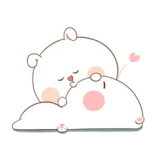 😘 cute, bear, sleepy, kawaii, animal, cartoon whatsapp sticker