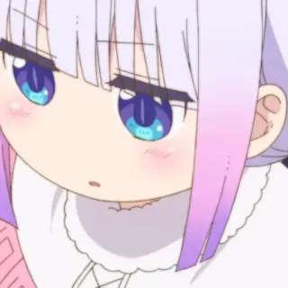🍚 Kanna Kamui Miss Kobayashi's Dragon Maid Anime, Kanna, Kanna Kamui, Dragon Maid, Bonito, Kawaii whatsapp sticker