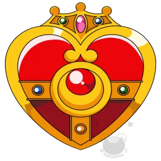 💗 ハート, ジュエリー, アニメ, ゴールド, 赤 telegram sticker