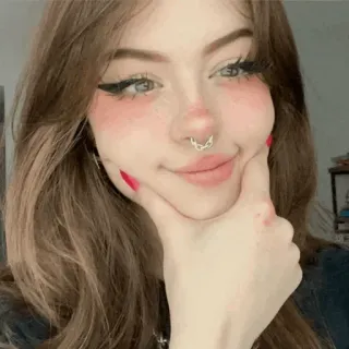 🌺 kobieta, dziewczyna, ładna, słodka, makijaż telegram sticker