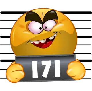 👤 I71 Emoji, Fahndungsfoto, Krimineller, Verhaftung, Lustig, Gesichtsausdruck, I71 telegram sticker