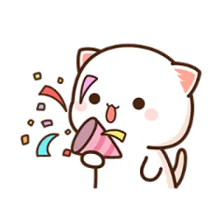 🎉 Katze, Feier, Konfetti, süß, Party telegram sticker