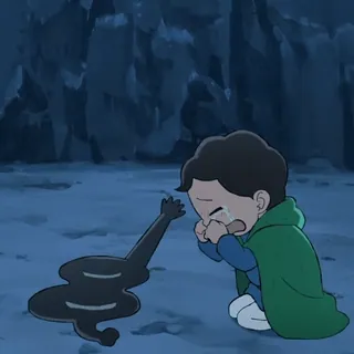 😭 pleurer, triste, animé, dessin animé, personnage, deuil, chagrin telegram sticker