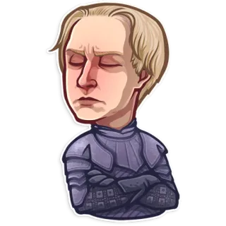 ☹️ Jaime Lannister Game of Thrones Gra o tron, Jaime Lannister, postać, naklejka telegram sticker
