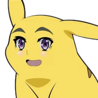 👩 Pikachu ปิกาจู, โปเกมอน, อนิเมะ, น่ารัก, สีเหลือง telegram sticker