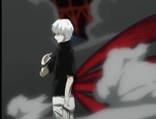 🌟 Ken Kaneki Tokyo Ghoul anime, ghoul, white hair, kagune, tokyo ghoul, ken kaneki telegram sticker