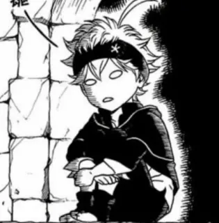 🌟 Asta Black Clover Аниме, Манга, Аста, Чёрный клевер, Чиби telegram sticker