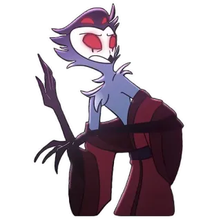 😟 Stolas Helluva Boss burung hantu, iblis, burung, kartun, anime telegram sticker