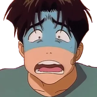 😨 anime, scared, shocked, expression, cartoon telegram sticker