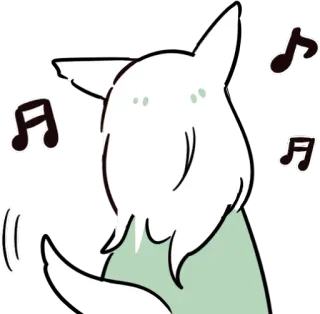 🎶 gatto, cartone animato, animale, musica, note, personaggio whatsapp sticker