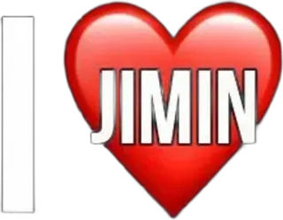 🌟 Jimin I ❤️ JIMIN ジミン, K-POP, 愛, ハート, BTS, ファン, アイドル telegram sticker
