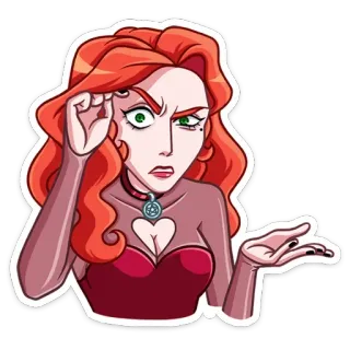 🧐 woman, redhead, witch, cartoon, sticker, magic, halloween, illustration telegram sticker