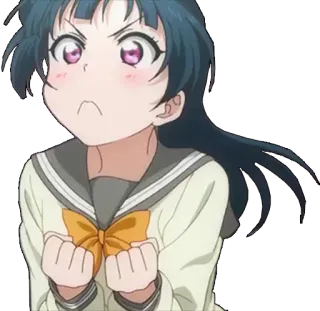 😏 anime girl, school uniform, angry, anime, character telegram sticker