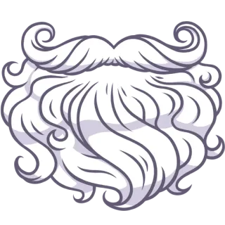 🎭 beard, mustache, facial hair, white, cartoon, accessory telegram sticker